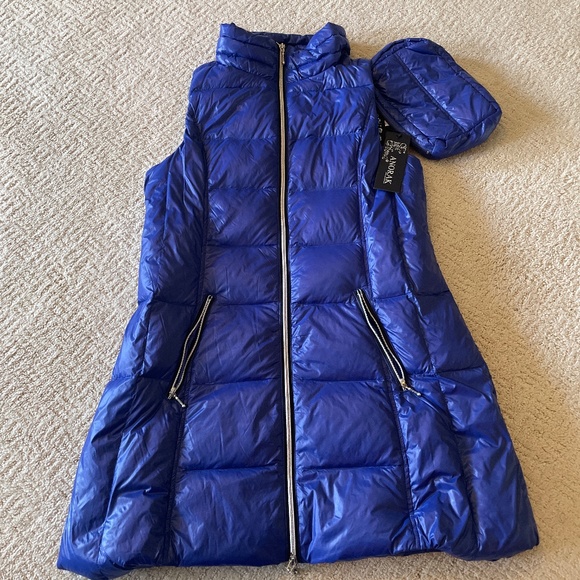 ANORAK Jackets & Blazers - COPY - Blue puffer vest/dress